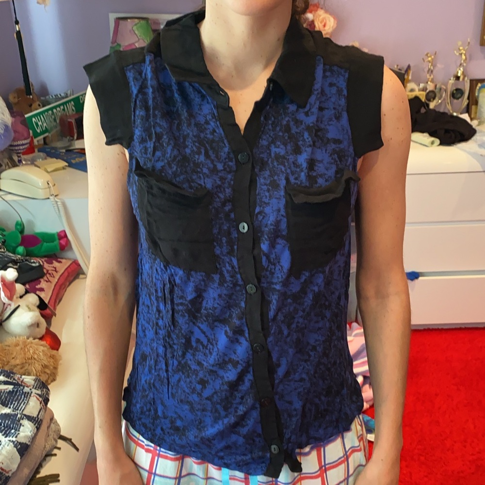 SOLD Urban Outfitters Blue and black top